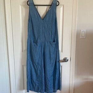 Zara Blue Sleeveless Jumpsuit